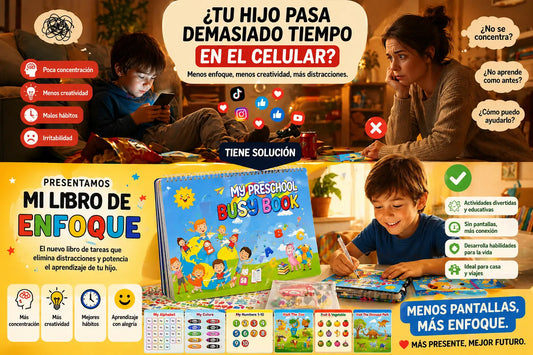 Mi Libro de Enfoque, diversión educativa que aleja a tu hijo de las pantallas.